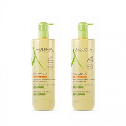 A-Derma Exomega Control Óleo de Duche 2x500ml