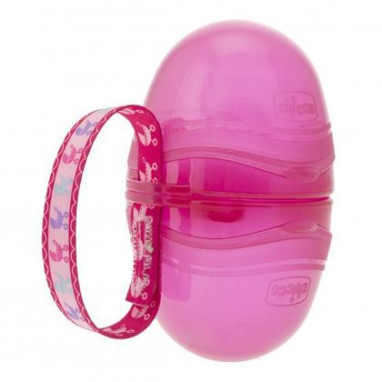 Chicco Porta Chupeta Duplo Rosa