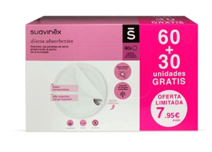 Suavinex Discos Absorventes de Amamentação X 60 +30 Grátis
