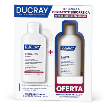 Ducray Kelual Ds Champô Intensivo 100mL + Oferta Elution 200mL