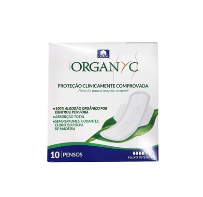 Organyc Penso Diário Fluxo Intenso Noite 10 Unidades