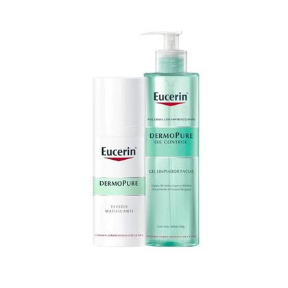 Eucerin DermoPure Oil Control Fluido Matificante 50 mL + Eucerin DermoPure Oil Control Gel de Limpeza 200 mL 