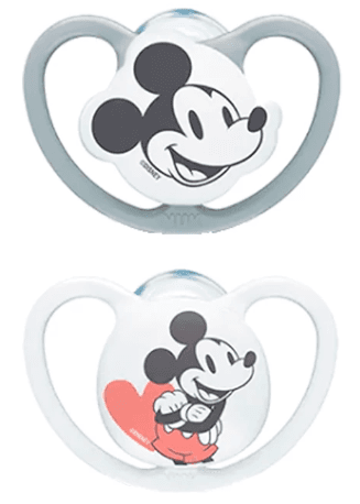Nuk Space Silicone Disney Mickey Chupeta 18-36m X2