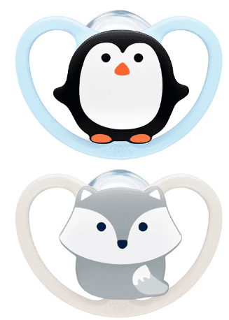 Nuk Space Silicone Chupeta 0-6M X2