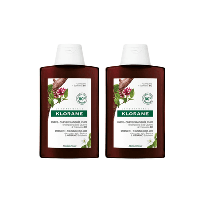 Klorane Champô com Quinina & Edelvaisse Bio 400 mL X2