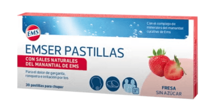 Emser Pastilhas Sabor Morango 30 Unidades