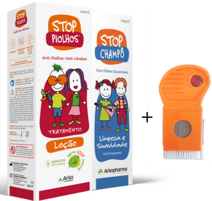 Arkopharma Stop Piolhos Trata & Limpa Loção 200 mL + Oferta Champô 125 mL + Pente